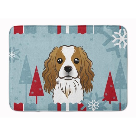 Carolines Treasures Winter Holiday Cavalier Spaniel Machine Washable Memory Foam Mat BB1720RUG